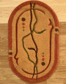 Синтетичний килим FRISE-VREZANNY 7086B gold - высокое качество по лучшей цене в Украине.